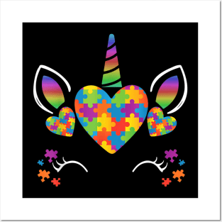 Unicorn Autism awareness Posters and Art